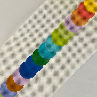 Overlapping Color Bag Strap needlepoint canvas - Bargello Needlepoint