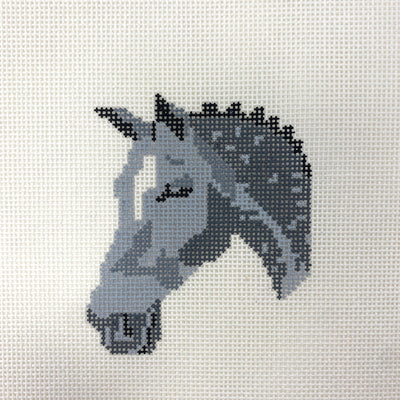 "Painter" Dapple Gray needlepoint canvas - Bargello Needlepoint