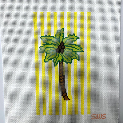 Palm Tree Eyeglass Case needlepoint canvas - Bargello Needlepoint