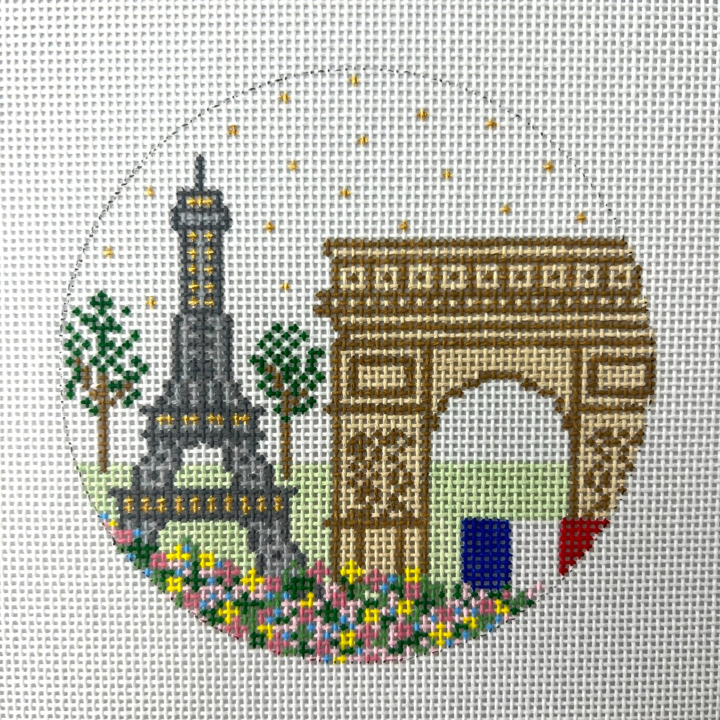 Paris Ornament needlepoint canvas - Bargello Needlepoint