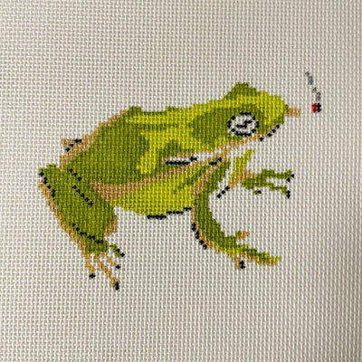 Party Animals Series - Frog needlepoint canvas - Bargello Needlepoint