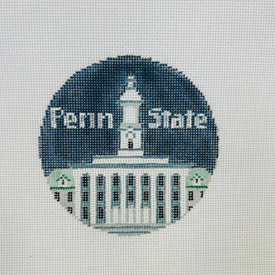 Penn State University Round Ornament needlepoint canvas - Bargello Needlepoint