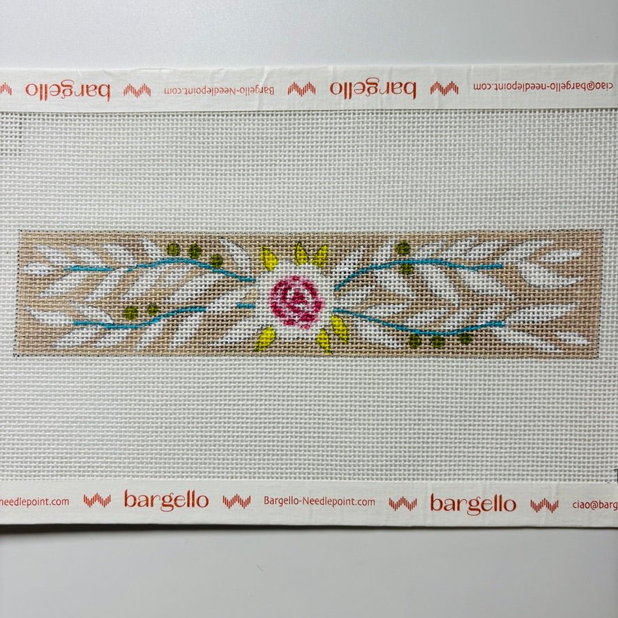 Peony Insert/Bookmark needlepoint canvas - Bargello Needlepoint