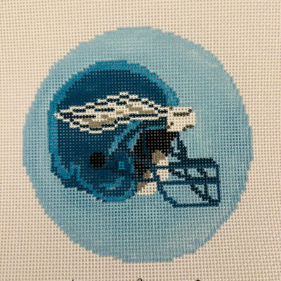 Philadelphia Eagles Helmet Round needlepoint canvas - Bargello Needlepoint