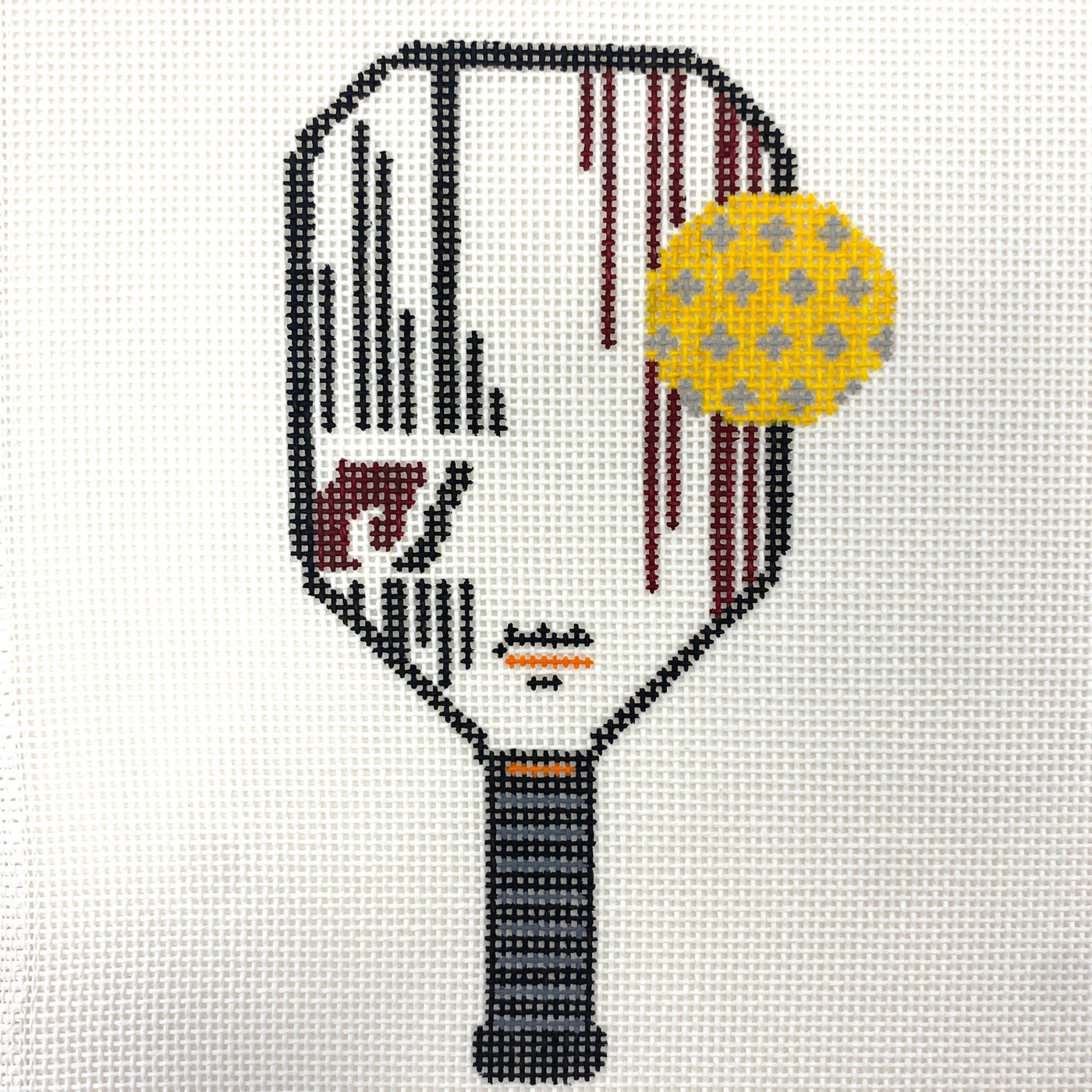 Pickle Ball needlepoint canvas - Bargello Needlepoint