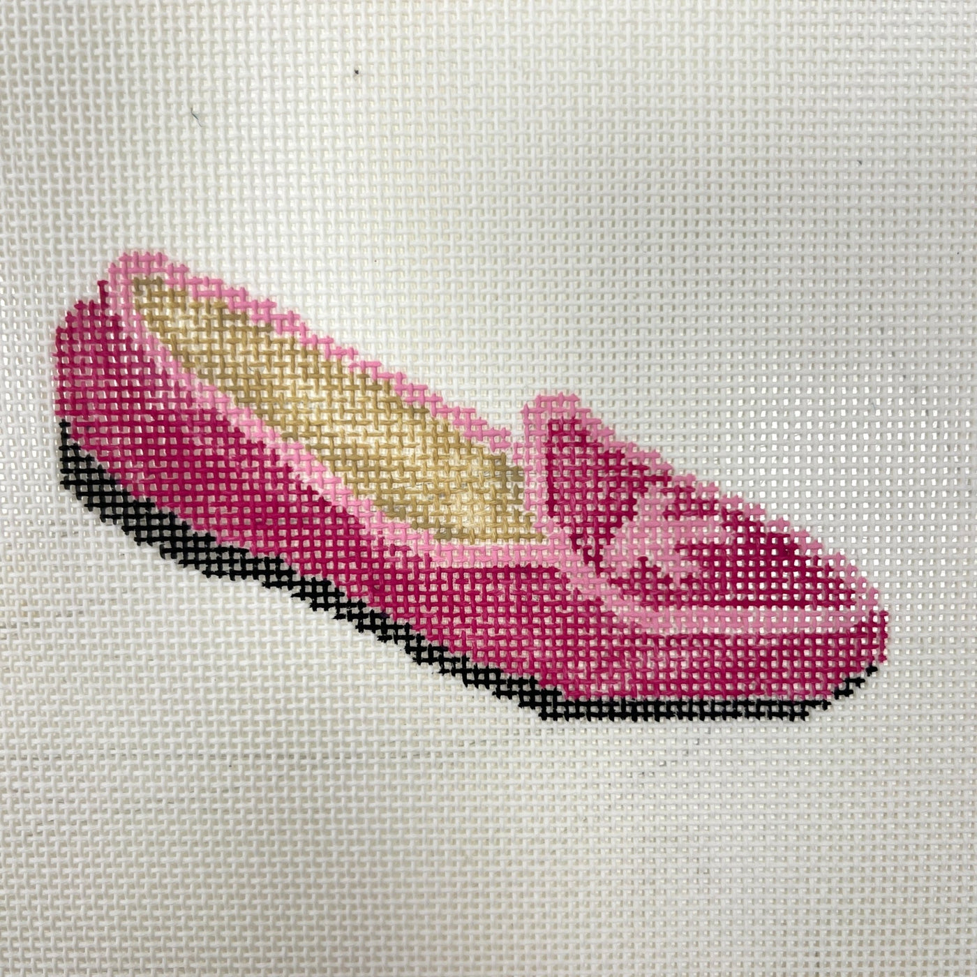 Pink Belgian Loafer Ornament Size needlepoint canvas - Bargello Needlepoint