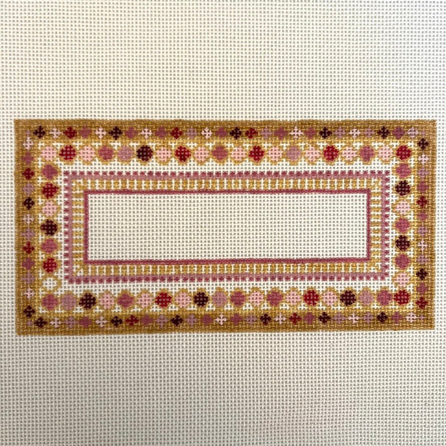 Pink China Pattern needlepoint canvas - Bargello Needlepoint