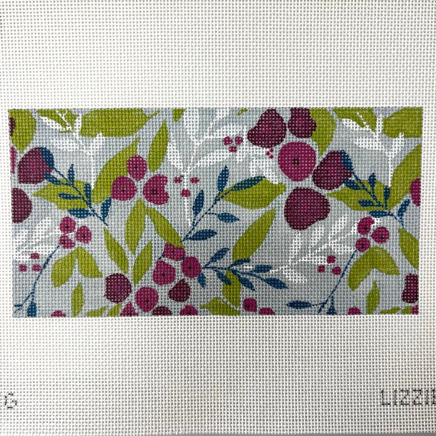 Pink Floral Eyeglass Case needlepoint canvas - Bargello Needlepoint