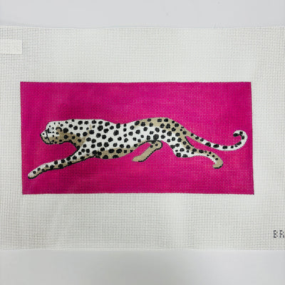 Pink Leopard Brick Top Cover needlepoint canvas - Bargello Needlepoint