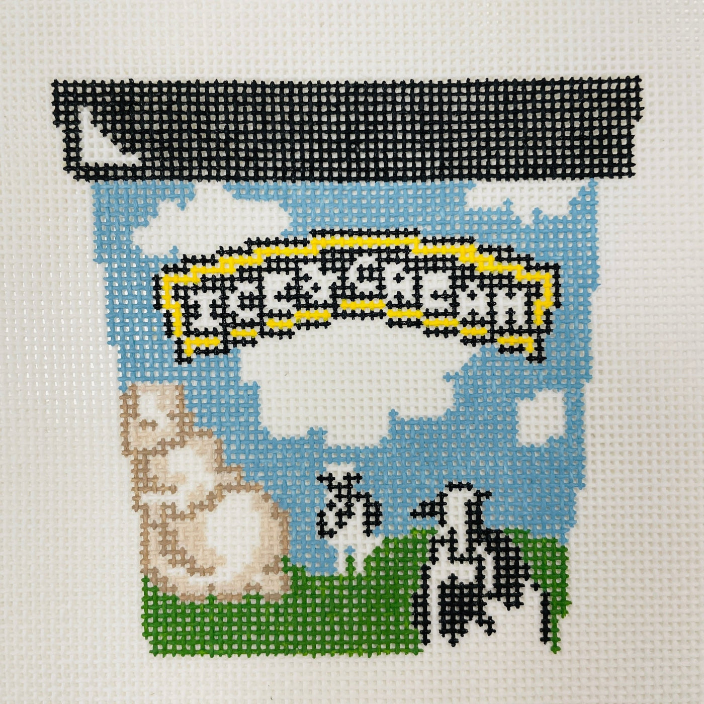 Pints Up - Vanilla needlepoint canvas - Bargello Needlepoint