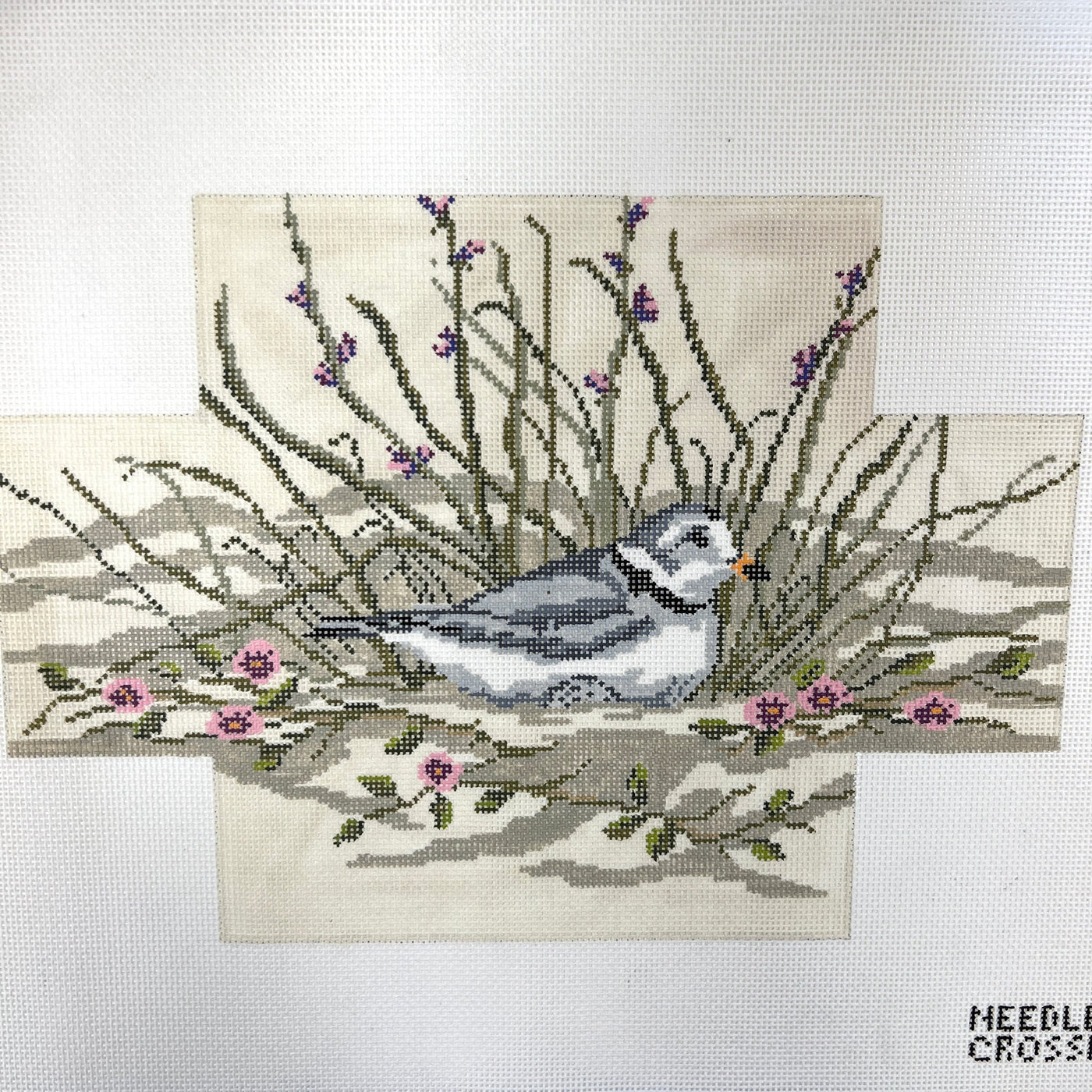 Piping Plover Brick Cover needlepoint canvas - Bargello Needlepoint