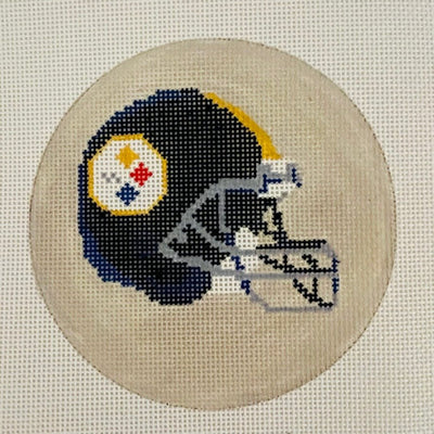 Pittsburgh Steelers Round needlepoint canvas - Bargello Needlepoint