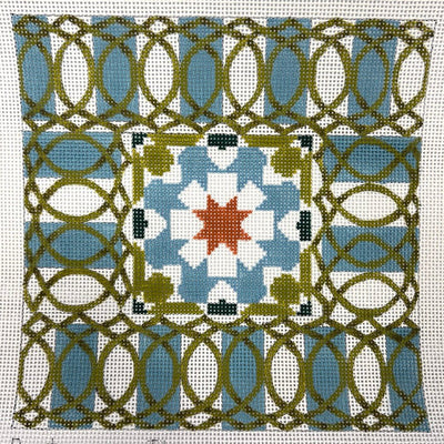 Portuguese Tile needlepoint canvas - Bargello Needlepoint