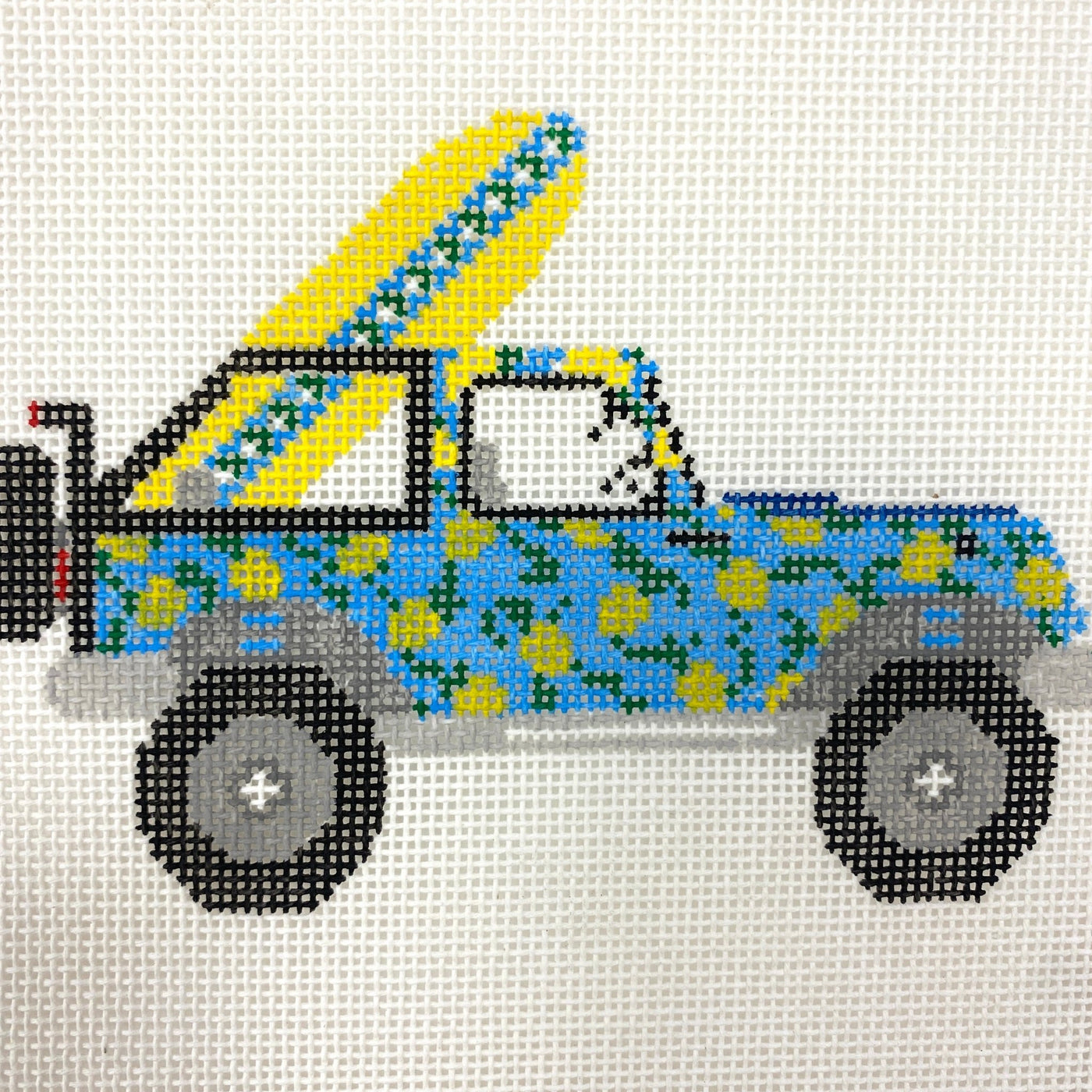 Positano Jeep needlepoint canvas - Bargello Needlepoint