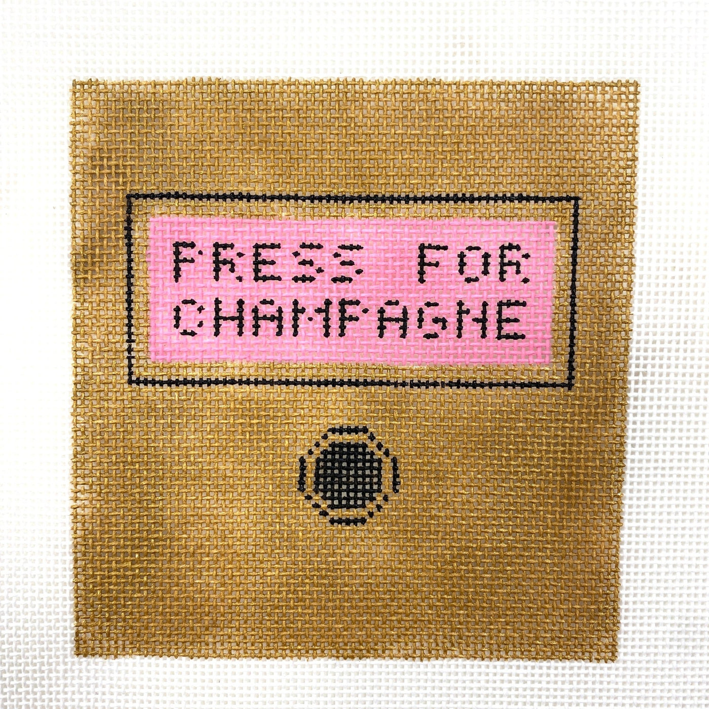 Press for Champagne needlepoint canvas - Bargello Needlepoint