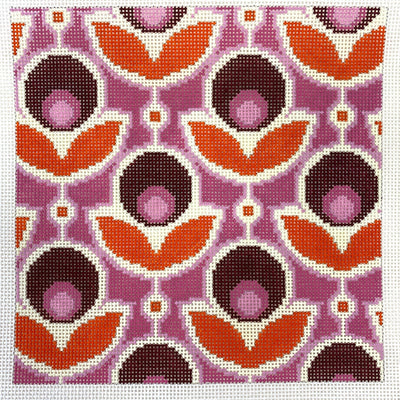 Primrose Magenta needlepoint canvas - Bargello Needlepoint