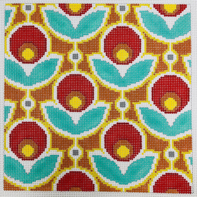 Primrose - Poppy needlepoint canvas - Bargello Needlepoint