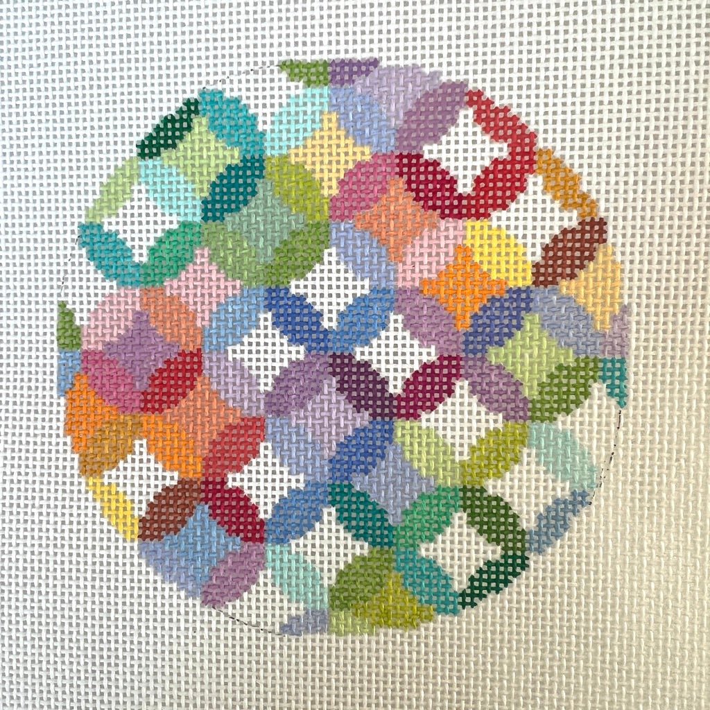 Quilt Ring Round needlepoint canvas - Bargello Needlepoint