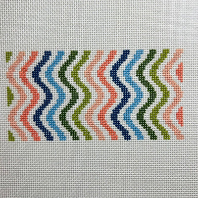 Rainbow Squiggle Insert needlepoint canvas - Bargello Needlepoint