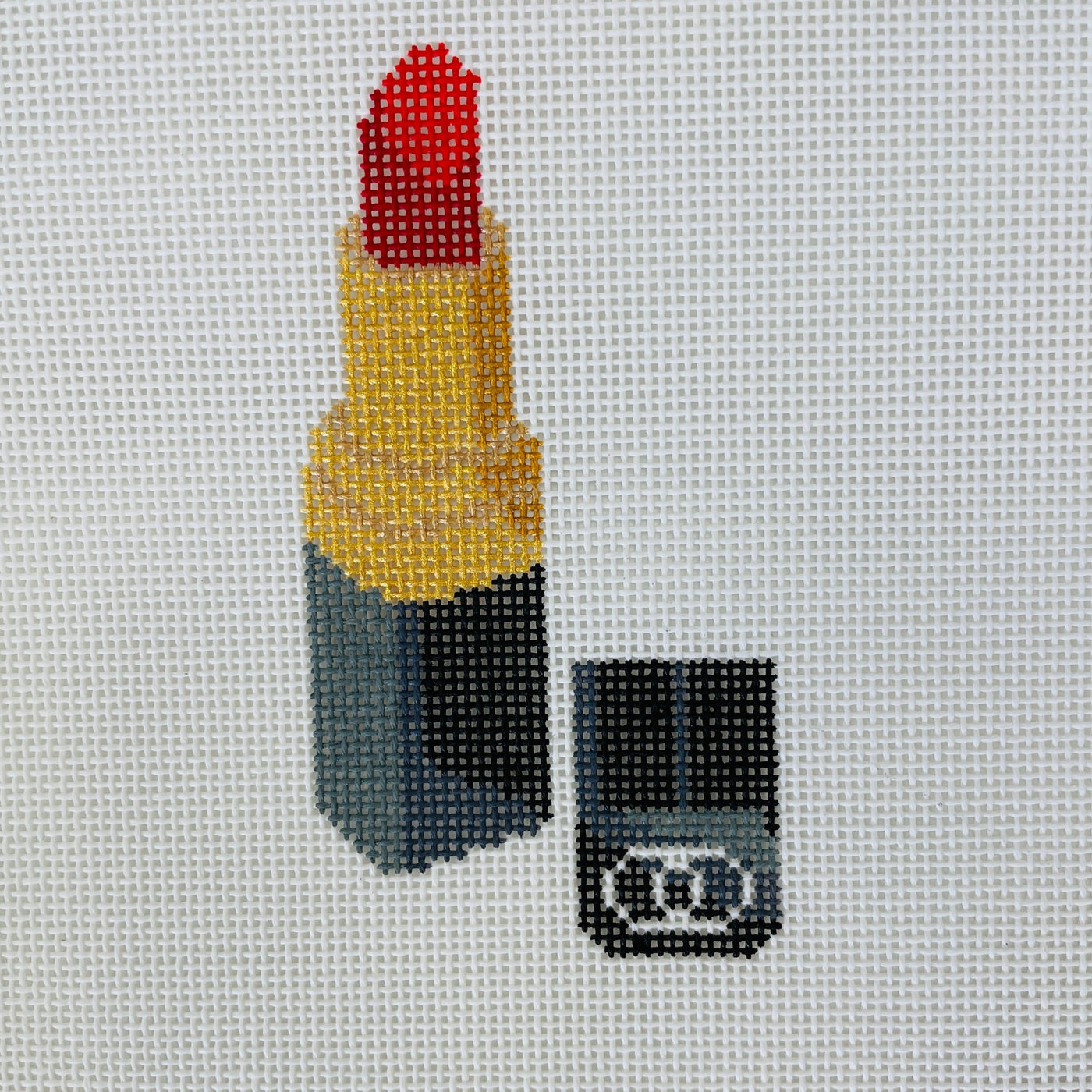 Red Lipstick Ornament needlepoint canvas - Bargello Needlepoint