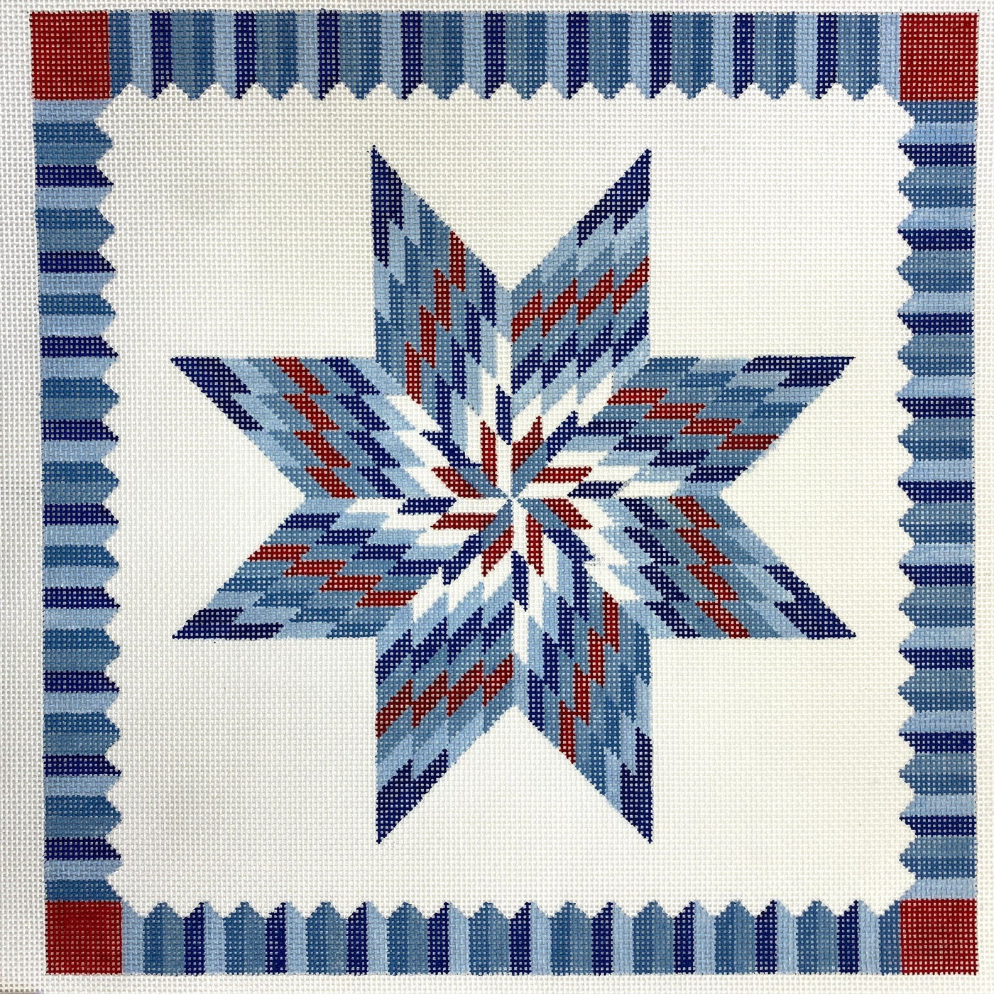 Rolling Stars Quilt - Like needlepoint canvas - Bargello Needlepoint