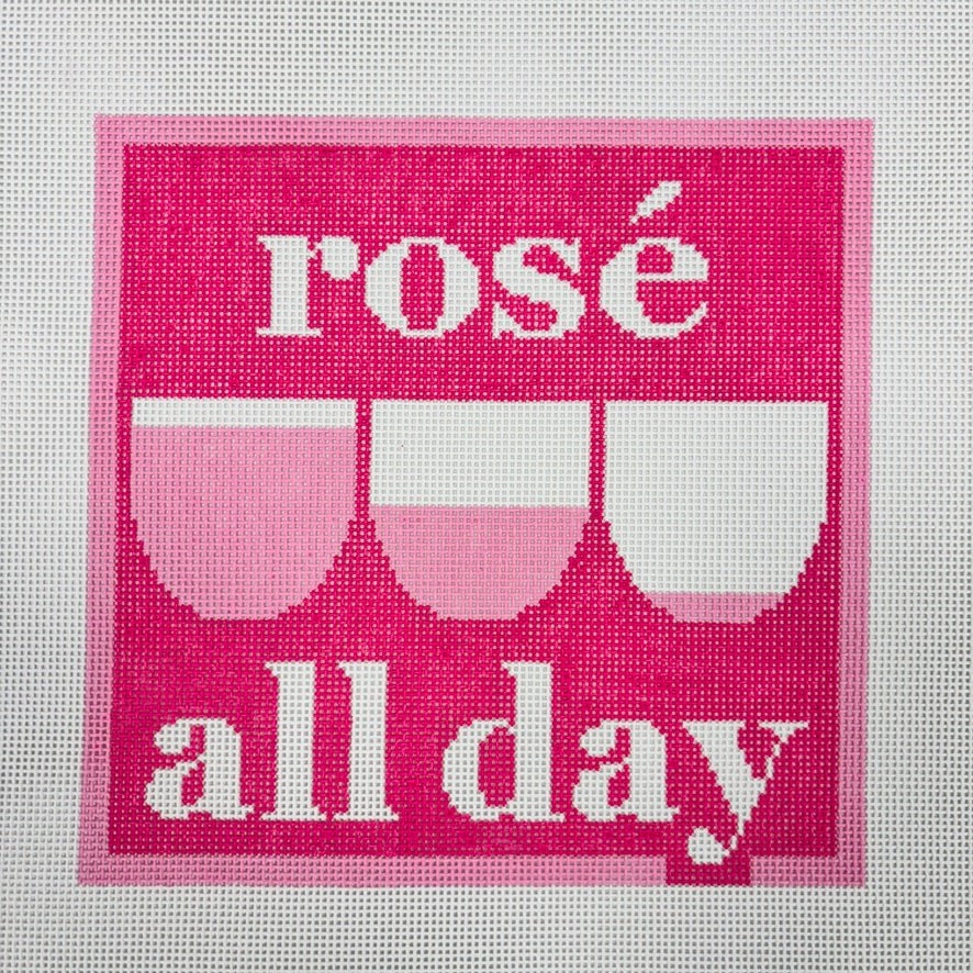 Rose All Day needlepoint canvas - Bargello Needlepoint