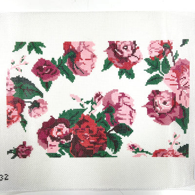 Roses are Red Clutch needlepoint canvas - Bargello Needlepoint