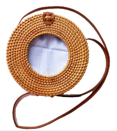 Round Wicker Bag needlepoint canvas - Bargello Needlepoint