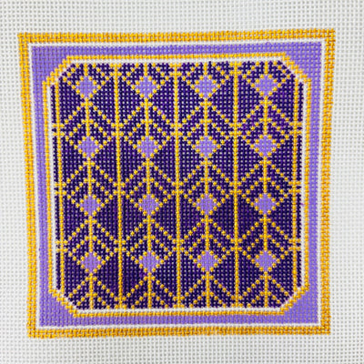 Royal Square Coaster needlepoint canvas - Bargello Needlepoint