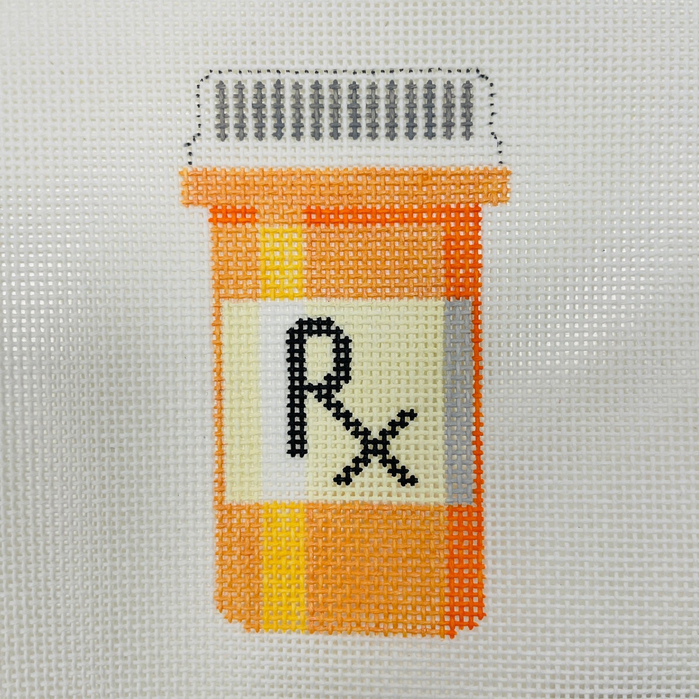 Rx Bottle needlepoint canvas - Bargello Needlepoint