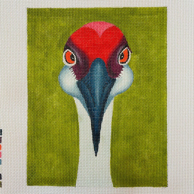 Sandhill Crane needlepoint canvas - Bargello Needlepoint