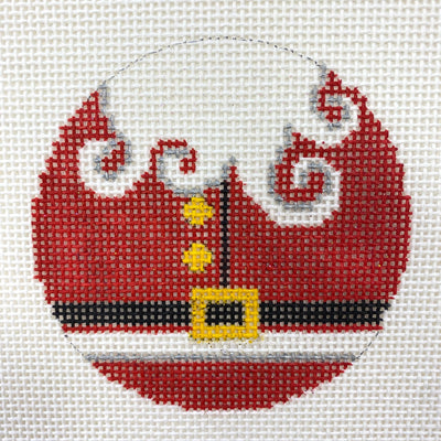 Santa Suit Ornament needlepoint canvas - Bargello Needlepoint