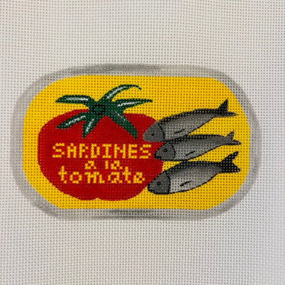 Sardines a la Tomate Ornament needlepoint canvas - Bargello Needlepoint