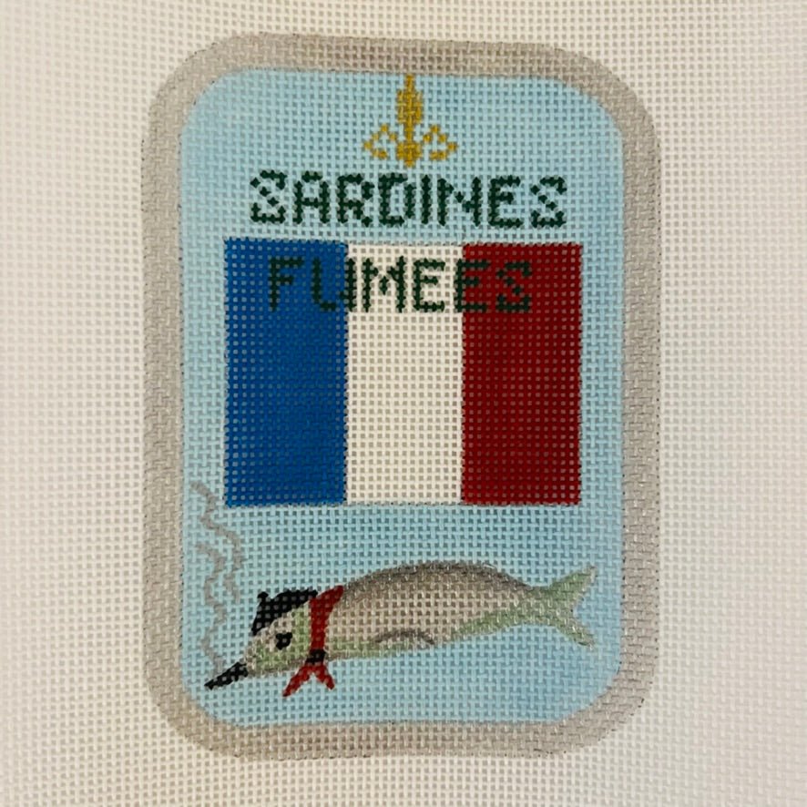 Sardines Fumes Ornament needlepoint canvas - Bargello Needlepoint