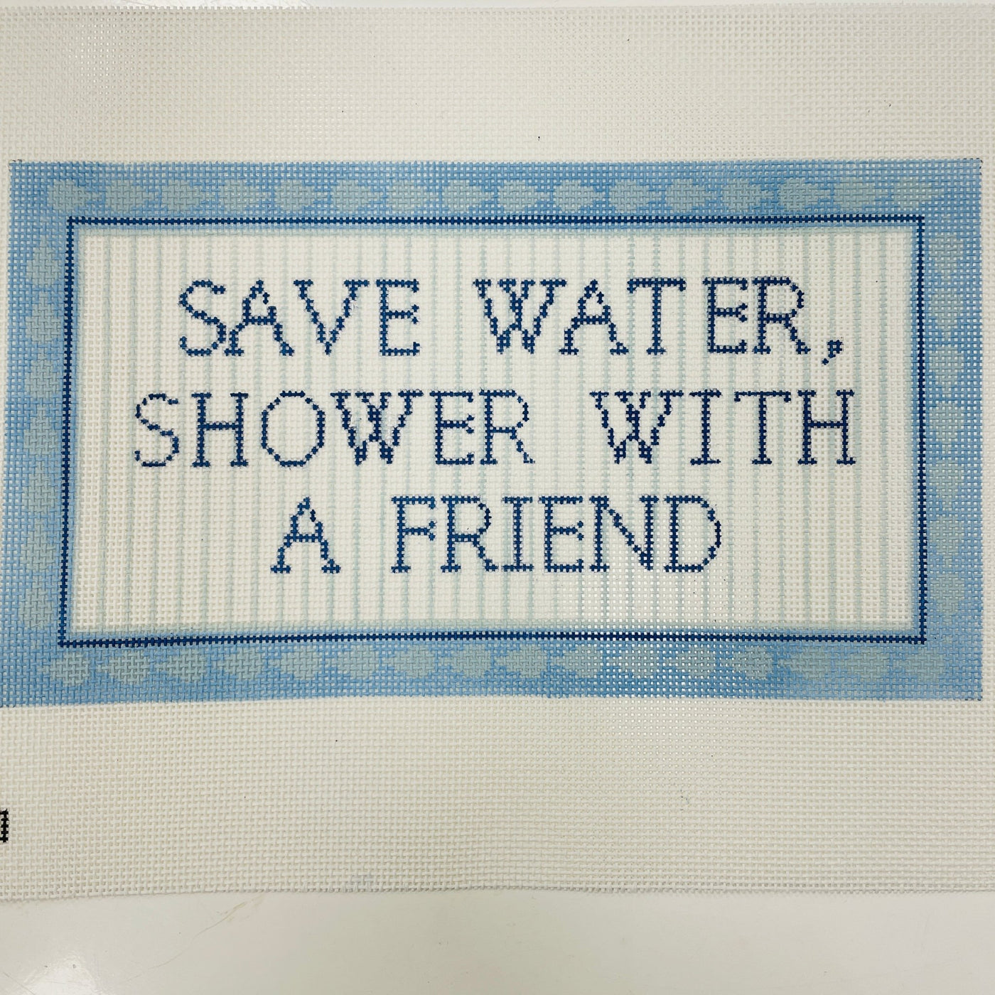 Save Water, Shower with a Friend needlepoint canvas - Bargello Needlepoint