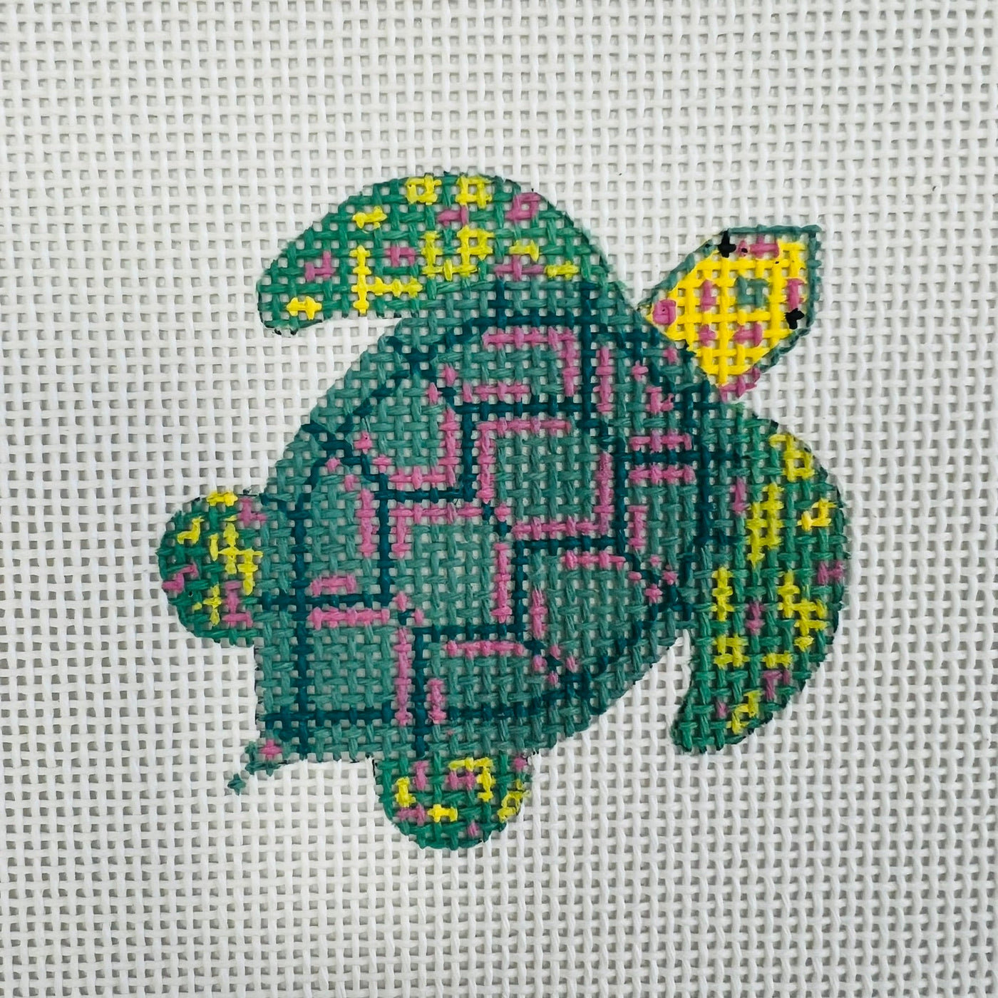 Sea Turtle Mini needlepoint canvas - Bargello Needlepoint