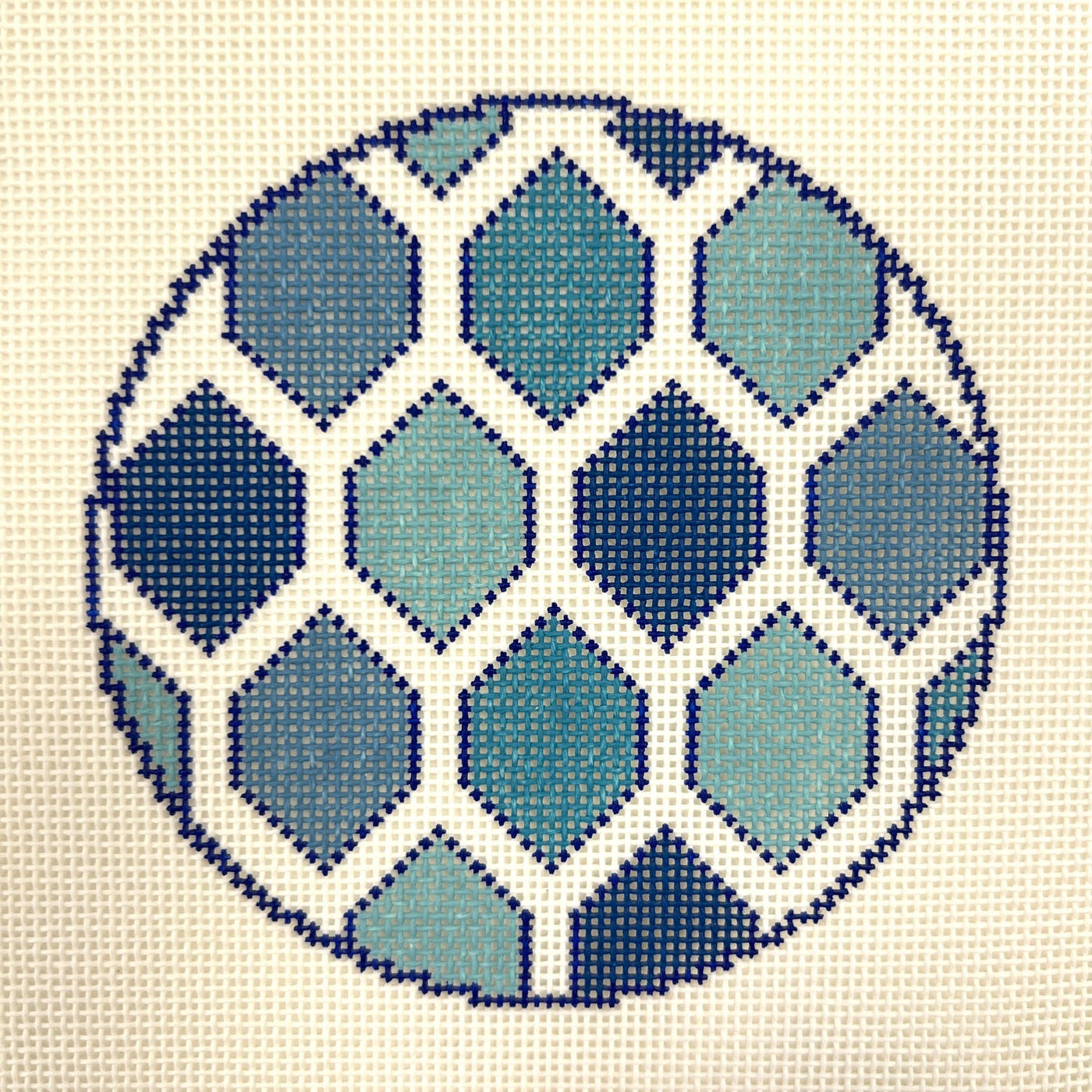 Seaglass Round Insert needlepoint canvas - Bargello Needlepoint