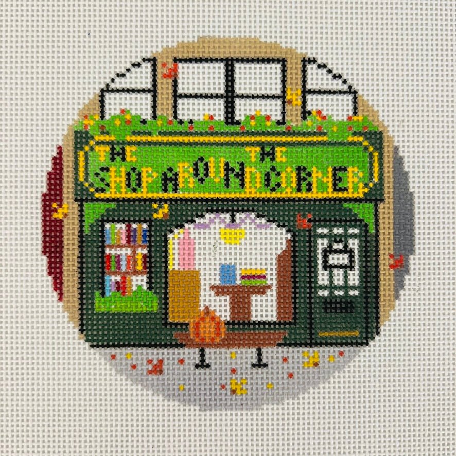 Shop Around the Corner Ornament needlepoint canvas - Bargello Needlepoint