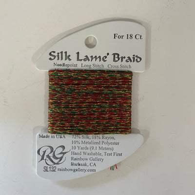 Silk Lame Braid Closeouts needlepoint canvas - Bargello Needlepoint