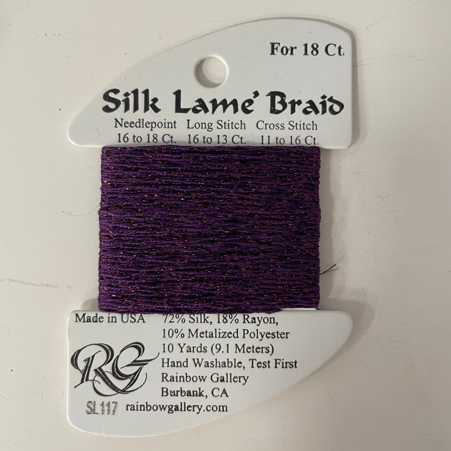 Silk Lame Braid Closeouts needlepoint canvas - Bargello Needlepoint