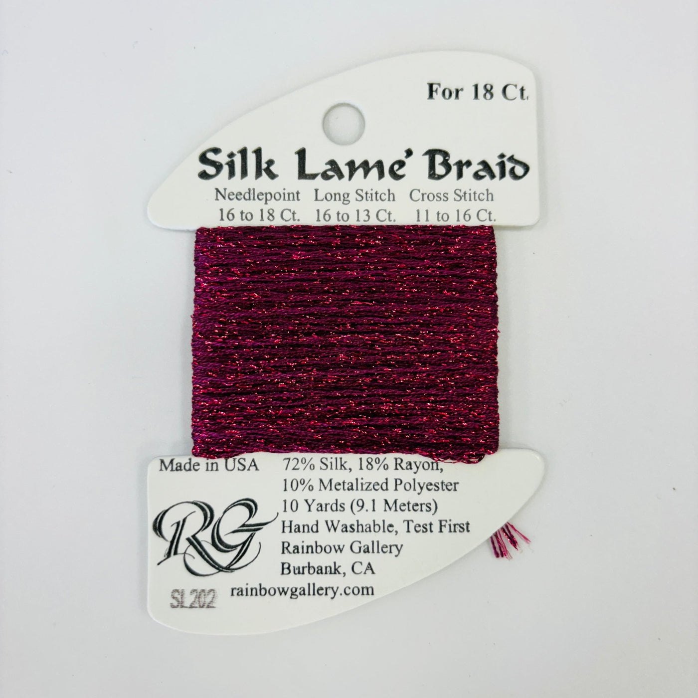 Silk Lame Braid Closeouts needlepoint canvas - Bargello Needlepoint