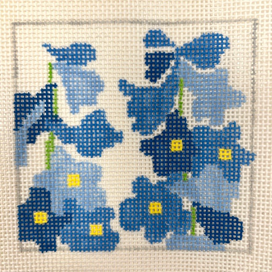 Simple Delphinium needlepoint canvas - Bargello Needlepoint