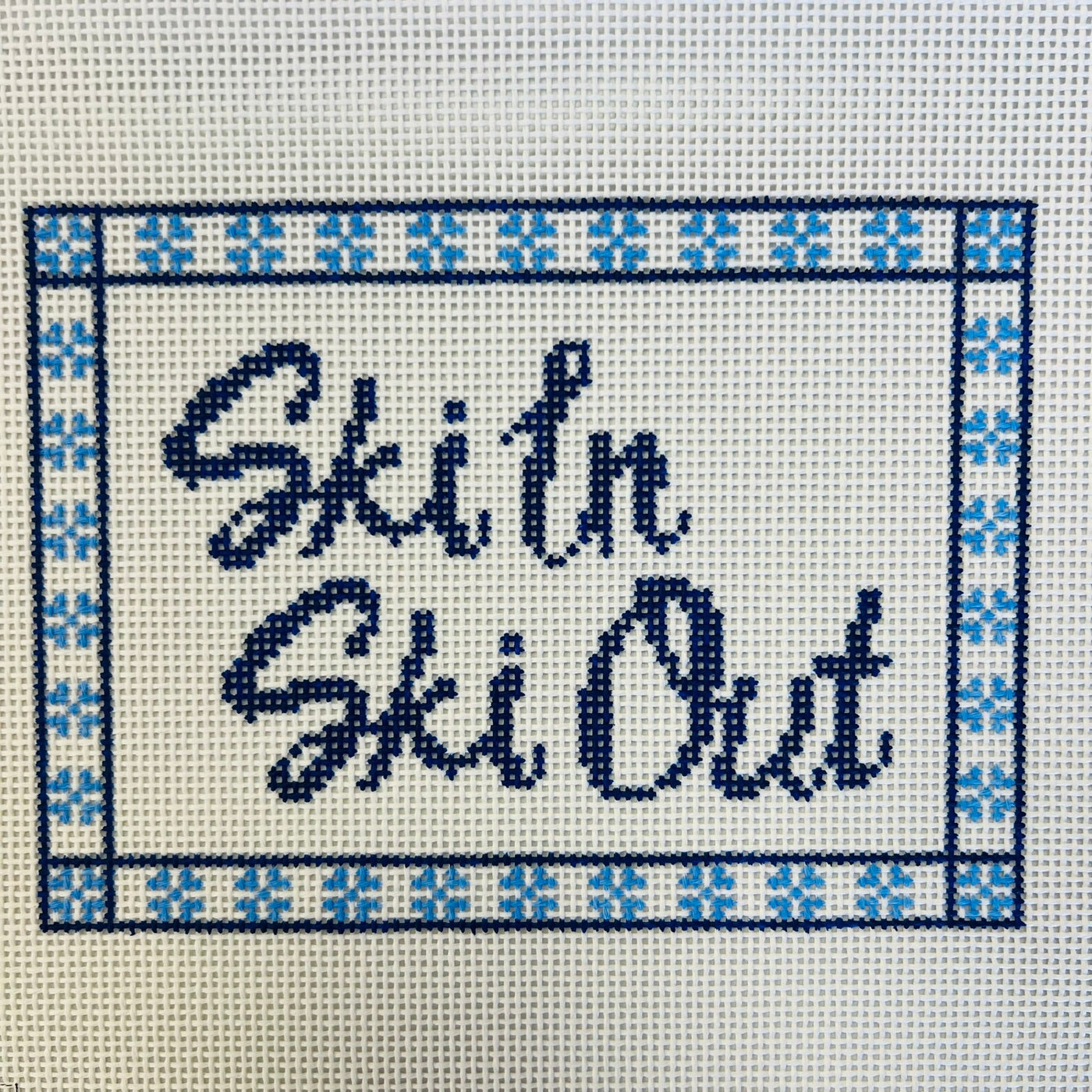 Ski In, Ski Out needlepoint canvas - Bargello Needlepoint