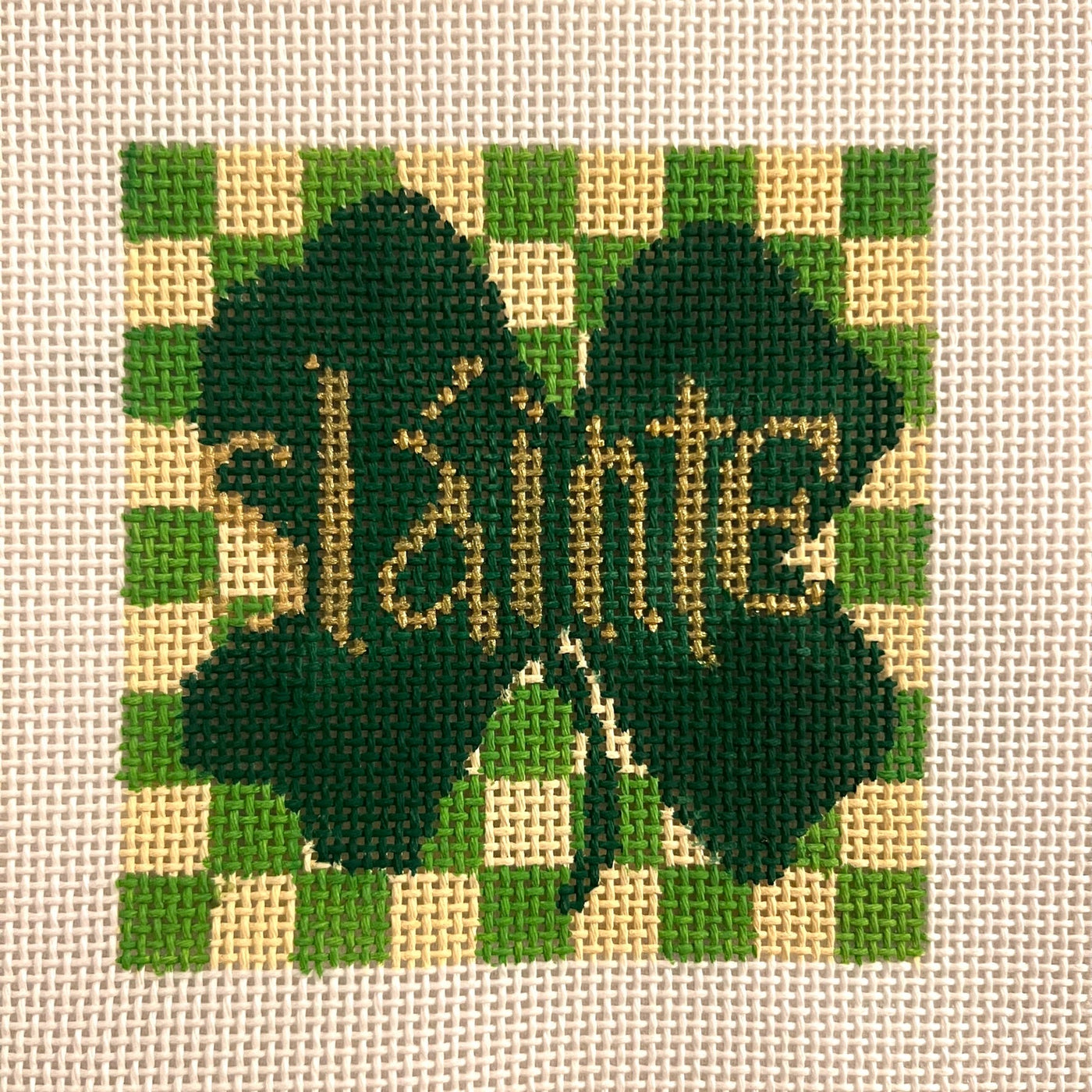 Slainte Coaster needlepoint canvas - Bargello Needlepoint