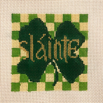 Slainte Coaster needlepoint canvas - Bargello Needlepoint