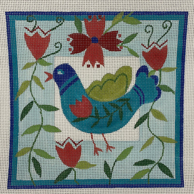 Small Swedish Bird needlepoint canvas - Bargello Needlepoint