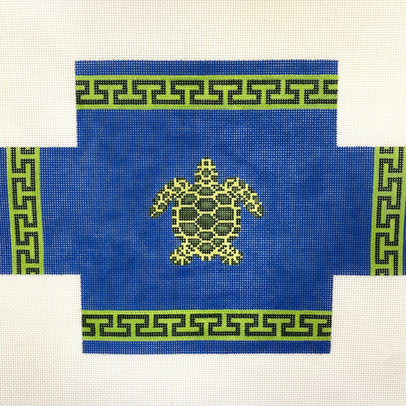 Snappy Turtle on Blue Brick Cover needlepoint canvas - Bargello Needlepoint