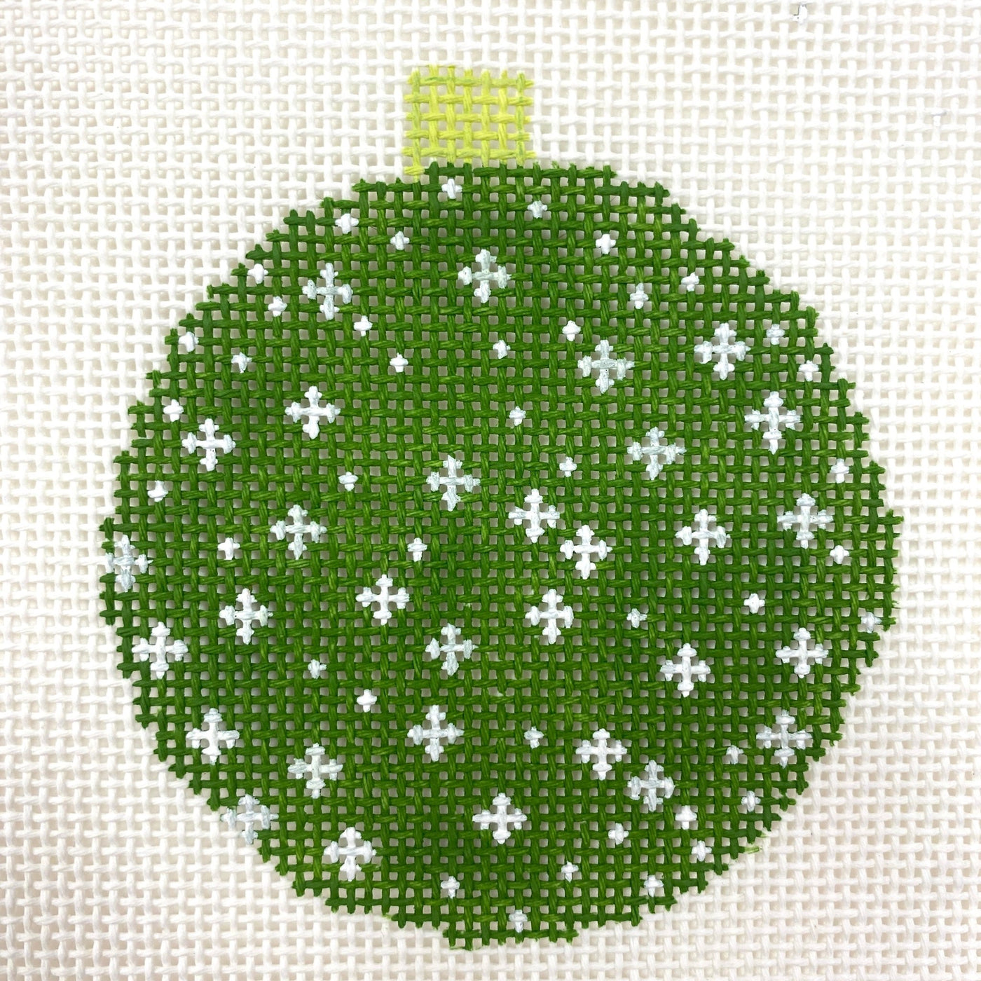 Snowflake Bauble Ornament needlepoint canvas - Bargello Needlepoint