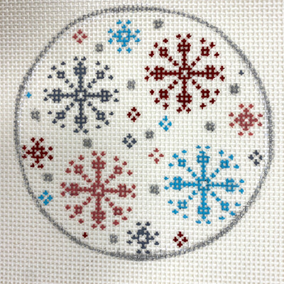 Snowflakes Ornament needlepoint canvas - Bargello Needlepoint