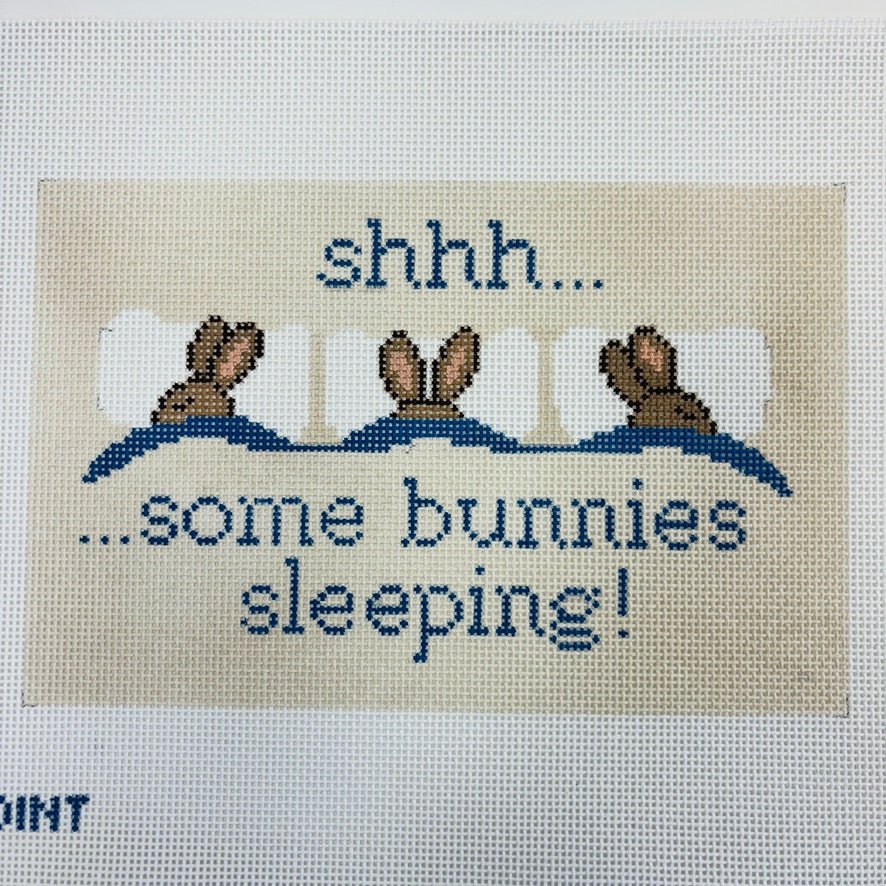 Some Bunnies Sleeping needlepoint canvas - Bargello Needlepoint